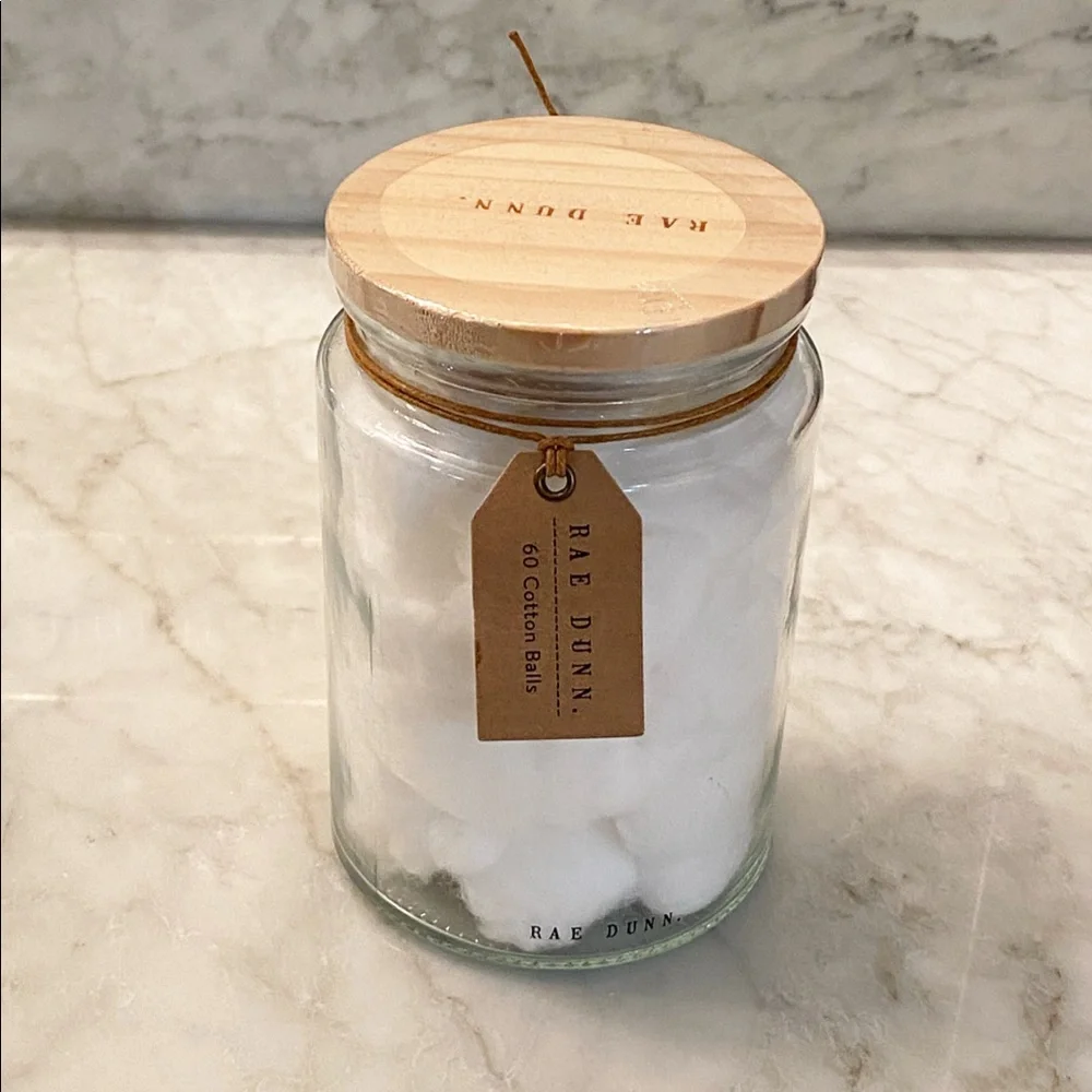 Rae Dunn “ YOU BE YOU. “ Cotton Ball Glass Jar